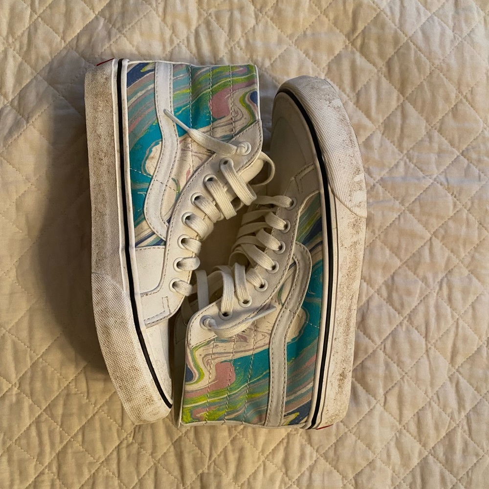 Vans Hightops Sk8 Hi Top Marshmello Resin Swirl Mens 7 Womens 8.5 Pastel